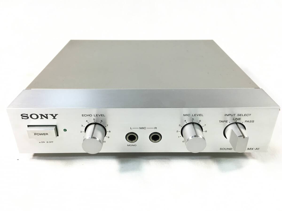 ＳＯＮＹ　ＭＸ－Ａ１　マイクミキサー　マイク入力×２、ＬＩＮＥ、ＴＡＰＥ入出力可能　ＥＣＨＯ、ＭＩＣレベル調整可能