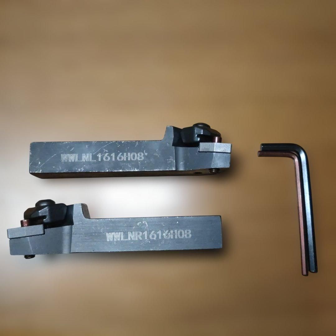 新品 旋盤バイトセットLR2種 WWLN型1616H08 カッター チップホルダー 外径端面加工 DIY 工業、産業 旋削工具 送料無料