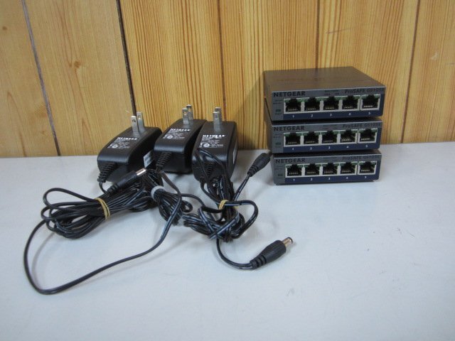 GS105Ev2 3台 NETGEAR ネットギア ギガビット5ポート インテリジェントハブ Gigabit Plus Switch 保証有 ZF1 11276)