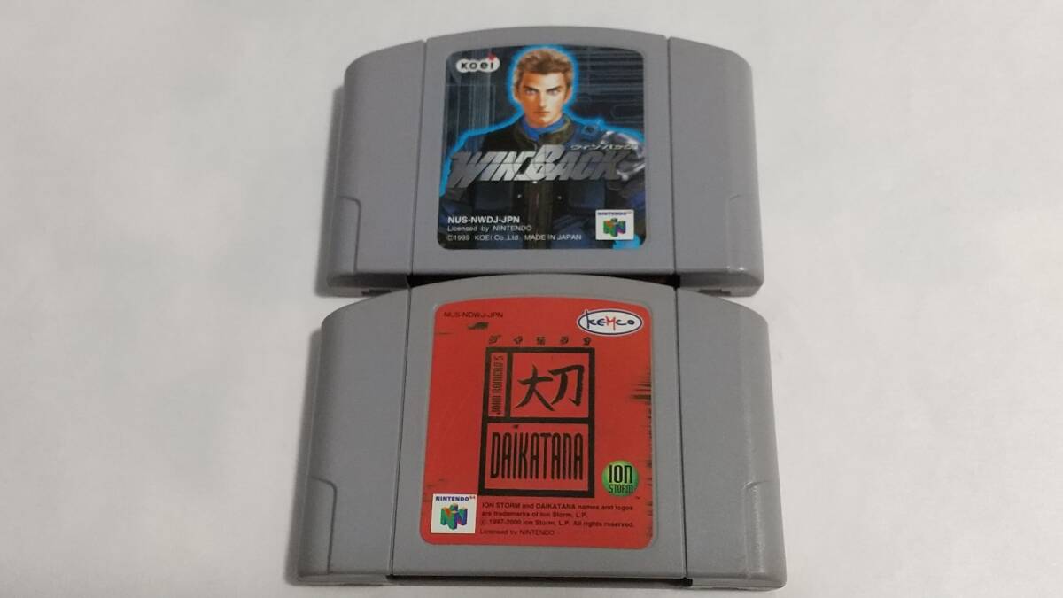 【送料込み】N64　大刀　John Romero's　DAIKATANA　ウィンバック　WINBACK　ケムコ　KEMCO　Koei　簡易消毒済み　