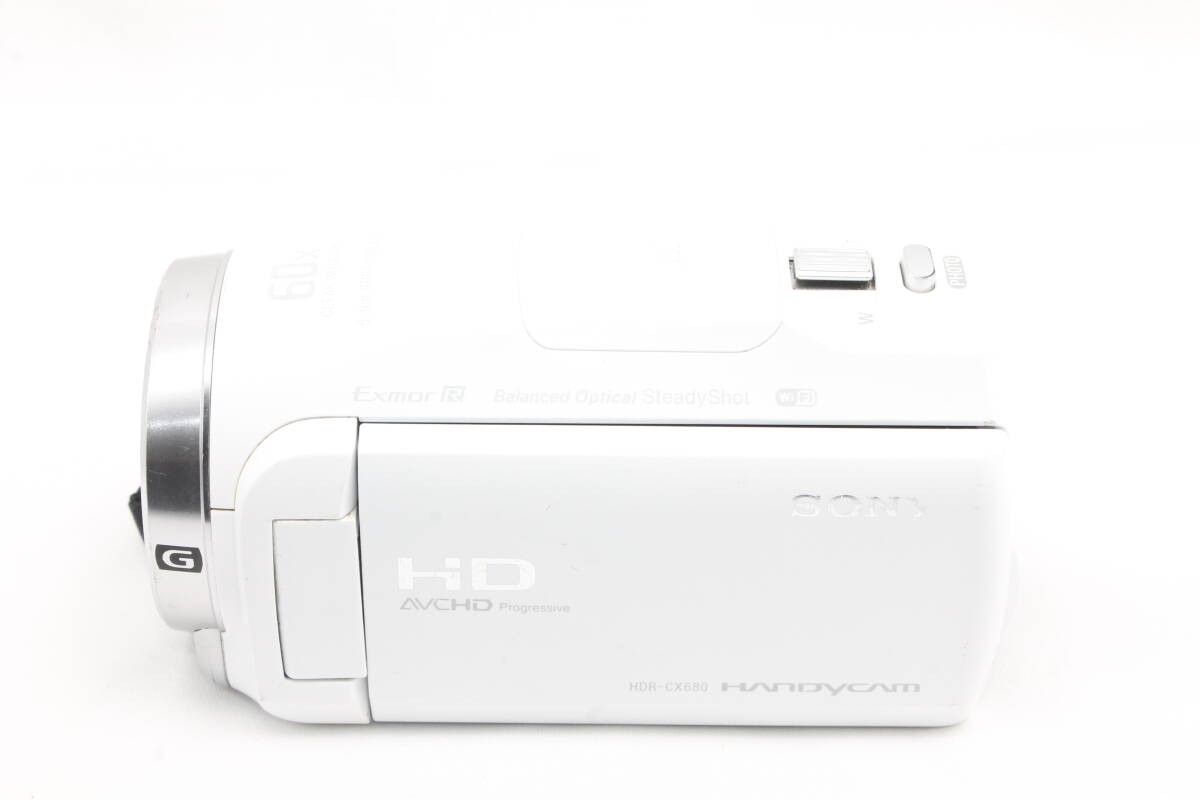 【202600203KNV-02】SONY(ソニー) ビデオカメラ Handycam HDR-CX680 ホワイト 内蔵メモリー64GB 光学ズーム30倍 HDR-CX680 W