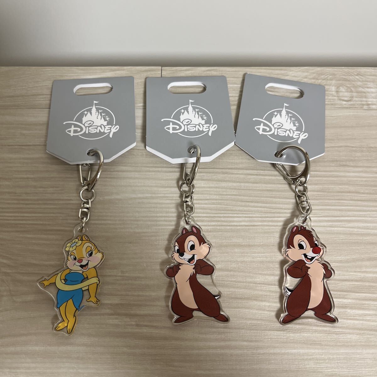 ３種セット キーチェーン ディズニーストア チップ＆デール＆クラリス Disney
