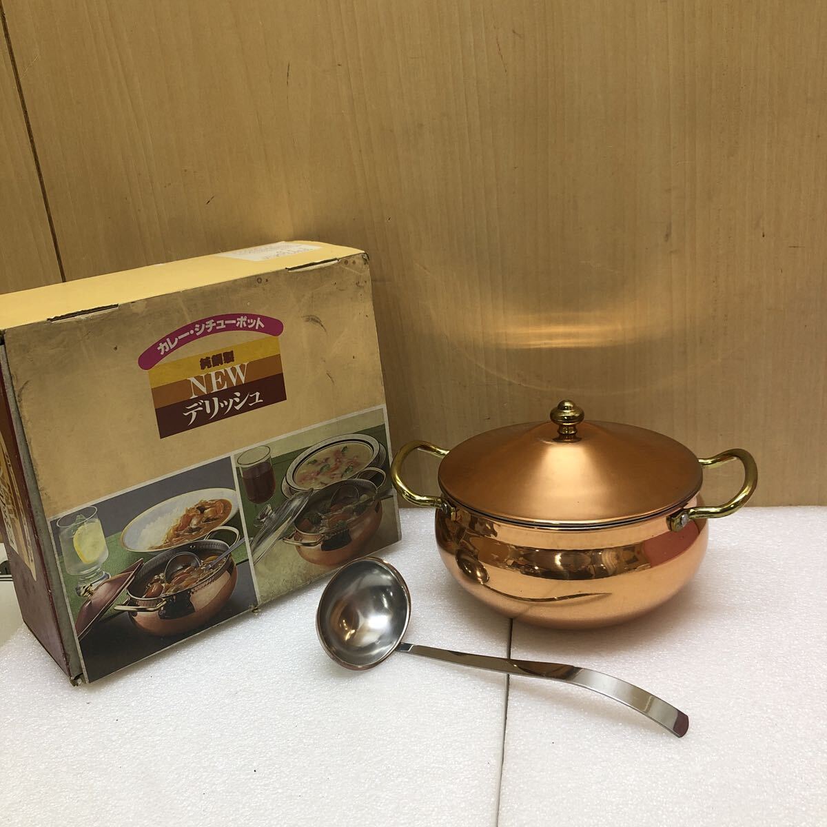 TK6576 新品未使用　純銅製　カレー&シチューポット 容量1.5e 0207