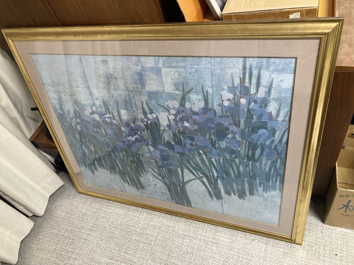 札幌市手稲区にて直接引き取り限定 額縁　巨大額縁 インテリア アンティーク アート 美術品 絵付　（4）