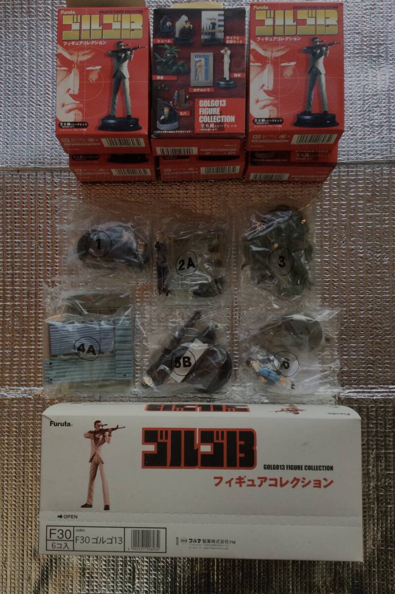 入手困難◆本体未開封　6個セット【フルタ　ゴルゴ13 フィギュアコレクション】さいとうたかを　廃盤　フルタ食玩