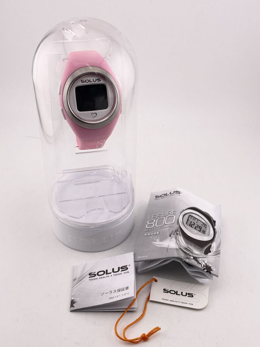 腕時計 SOLUS 心拍計測機能付き Leisure 800シリーズ ピンク クォーツ ※動作未確認 【S84610-3188-6】