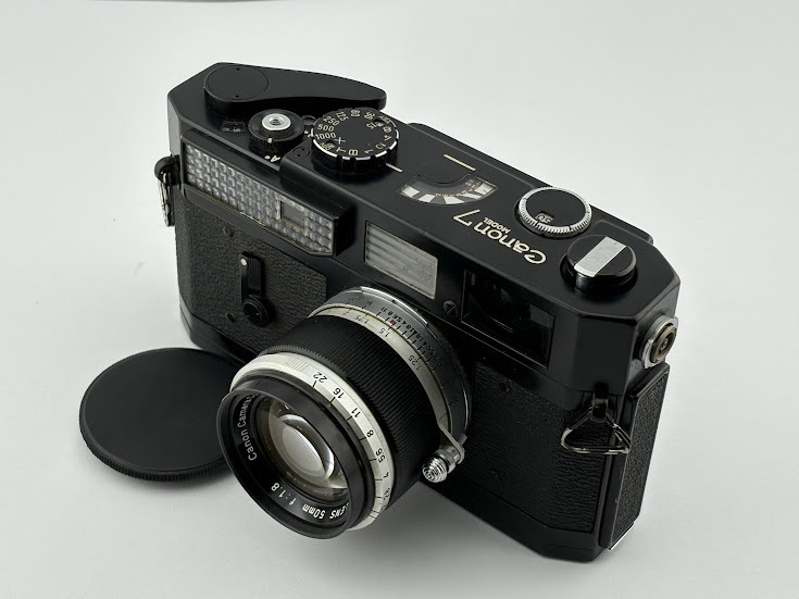 ★希少★ キヤノン CANON 7 【ブラックペイント． シリアルナンバー910053】 / CANON LENS 50mm F1.8 Lマウント #0218-1 1422