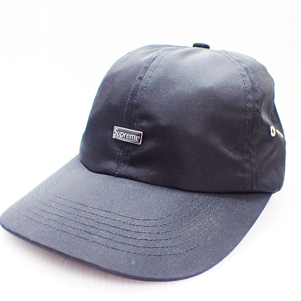 kkm5708 キャップ SUPREME/シュプリーム Enamel Logo 6-Panel エナメルロゴ 6パネル キャップ ロゴ ブラック