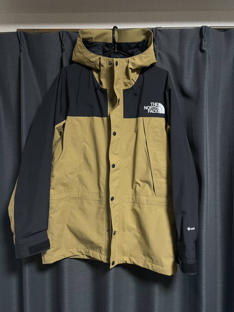 美品 美品 THE NORTH FACE マウンテンライトジャケット ブリティッシュカーキ ゴアテックス Ｍ GORE-TEX ノースフェイスマウンテンパーカー