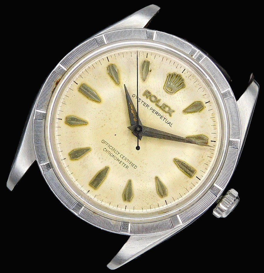 激激希少1956年エンジンフィクスベゼル★ロレックス　オイスターパーペチュアル Ref.6569★スピールインデックス☆Cal.1030