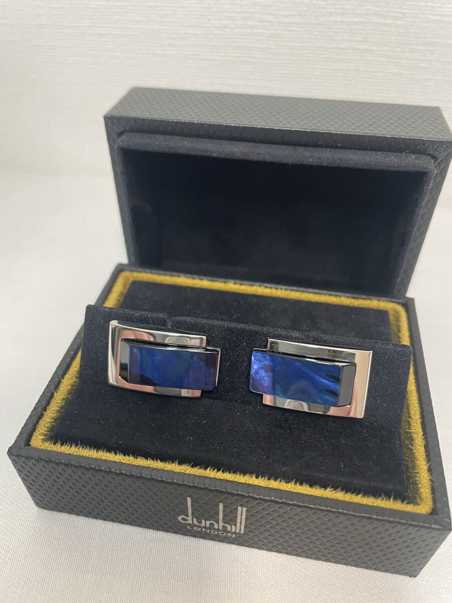 B20 美品 ダンヒル dunhill カフス カフスボタン　ブルーストーン
