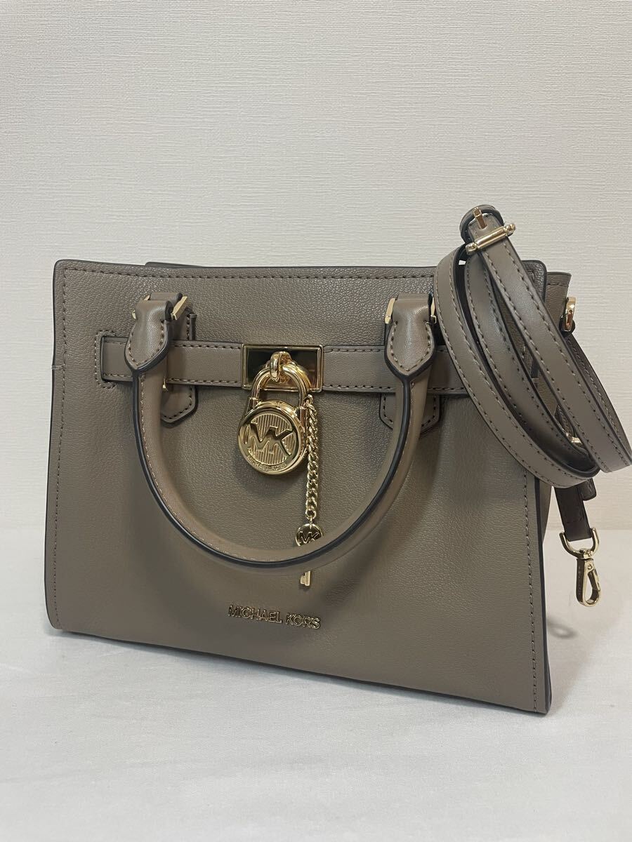 MK27 未使用 MICHAEL KORS マイケルコース ハミルトン サッチェル スモール ブラウン系