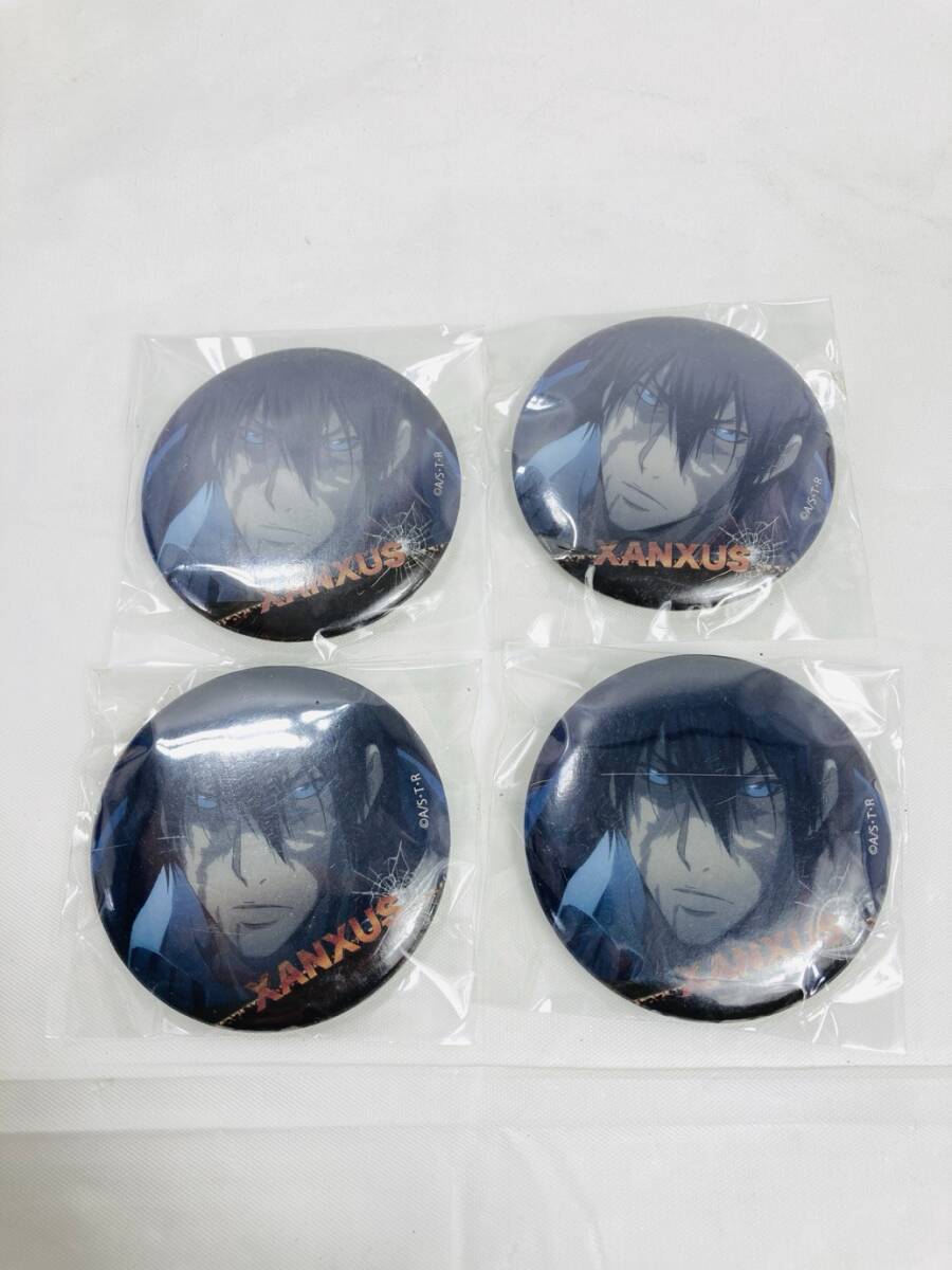 送料350円 未使用 家庭教師ヒットマン REBORN! リボーン 缶バッジ XANXUS ザンザス 4個 まとめ 57mm キャラグッズ HY-260219090
