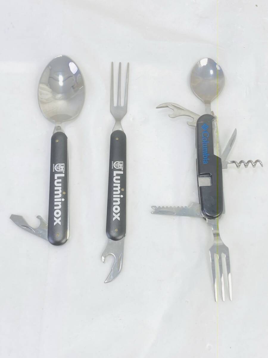 送料350円 Luminox Columbia アウトドア マルチツール スプーン 栓抜き フォーク 缶切り ルミノックス コロンブス 3本 MI-260217024