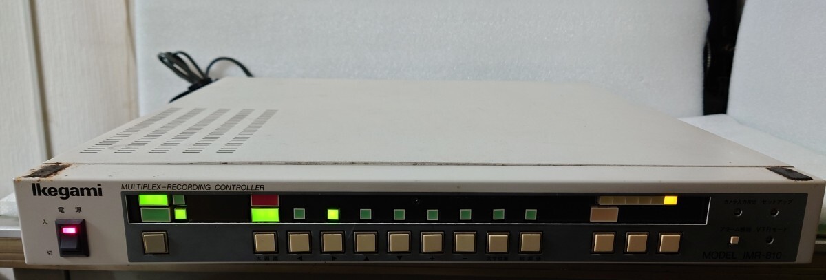 IKEGAMI MULTIPLEX-RECORDING CONTROLLER　IMR-810 通電確認、ジャンク、送料無理!!!!!!!!!!!!!!!!!!!!!!