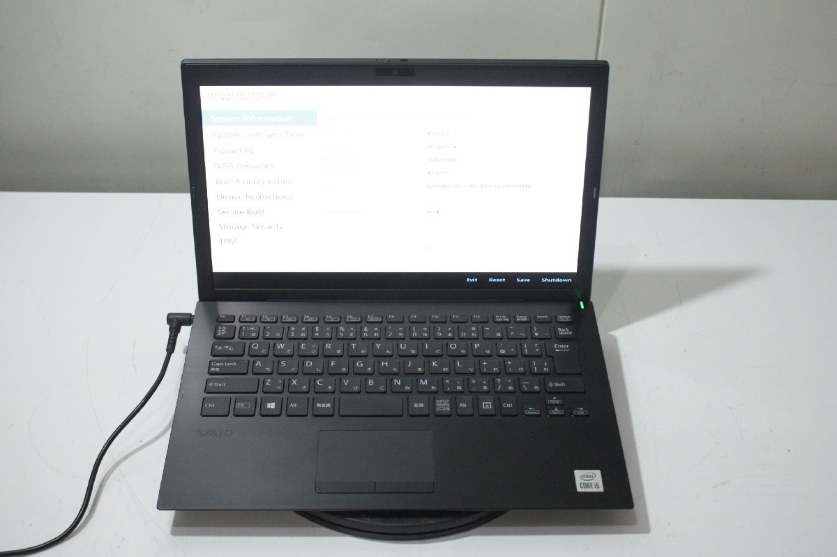 【PK372】第10世代 i5搭載 SONY VAIO VJPG13C11N Core i5 1035G1/メモリ 16GB/ストレージなし　ACあり