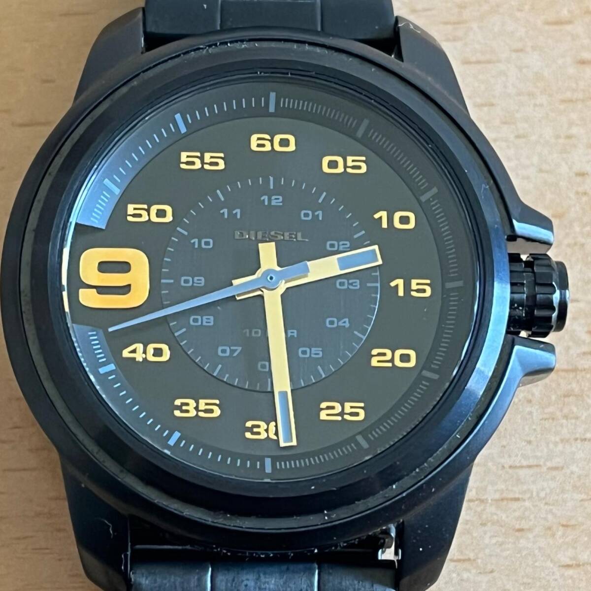 209-0013 DIESEL ディーゼル メンズ腕時計 金属ベルト クオーツ 黒 ブラック DZ-1772 電池切れ 動作未確認