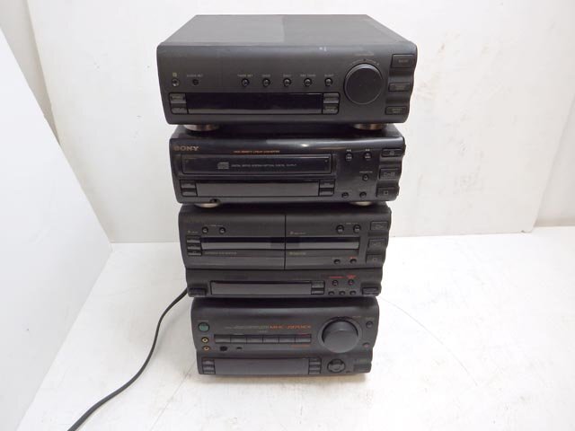 ジャンク品 SONY MHC-J970EX CDP-J970 TC-J970 ST-J970 TA-J970E ソニー システムコンポ スピーカーなし