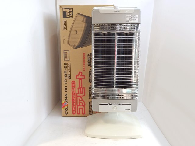 動作品 / CORONA コロナ DH-1218R-SS 遠赤外線電気暖房機 CORE HEAT 2018年製 縦横切替 コアヒート 電気ストーブ 日本製 暖房器具