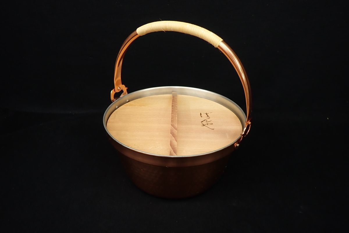 ◆未使用 純銅製 ばんや鍋 直径25㎝◆囲炉裏 いろり/消費税0円