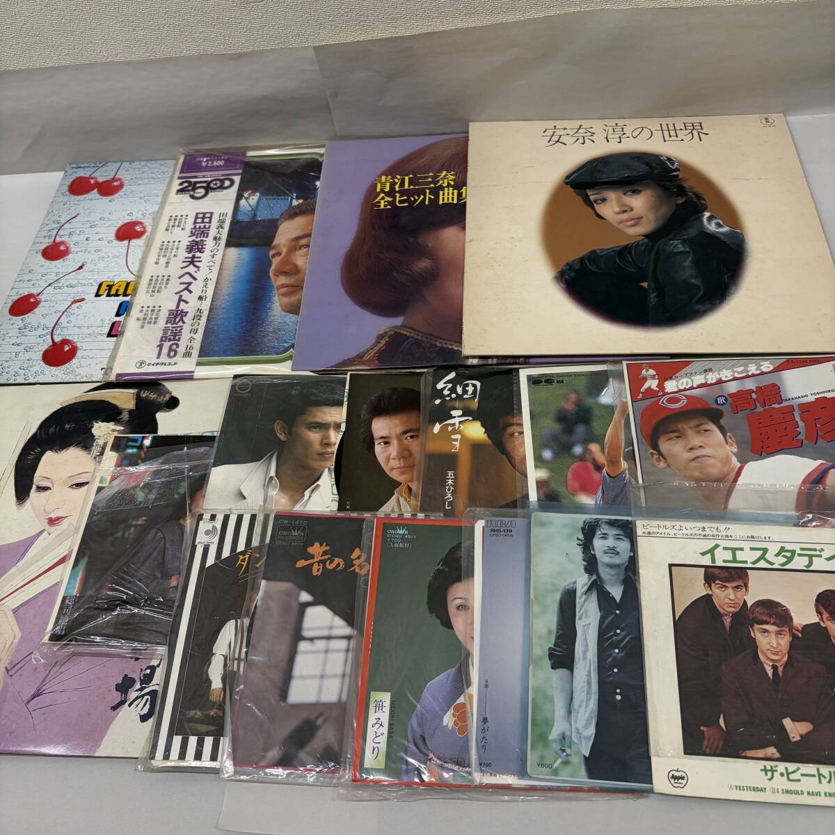 1円〜 レコード LP 盤 17点 大量 まとめ 当時物 昭和 レトロ 現状品 ヴィンテージ 邦楽 ビートルズ etc