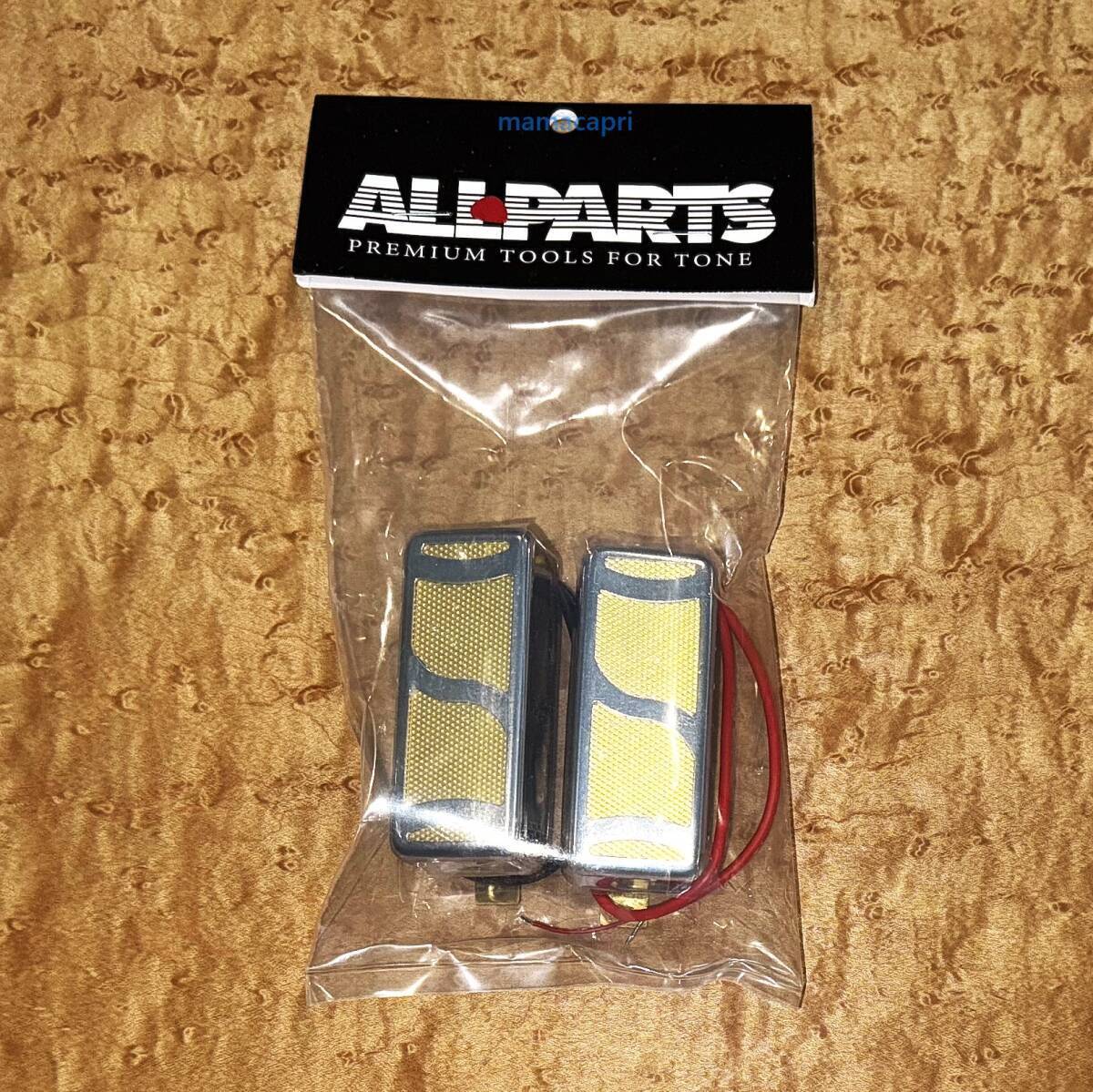 新品ALLPARTS GoldゴールドFoilホイルNeck & Bridge PickupピックアップChrome BizzareビザールGuitarギターStyle PU-6197-010オールパーツ