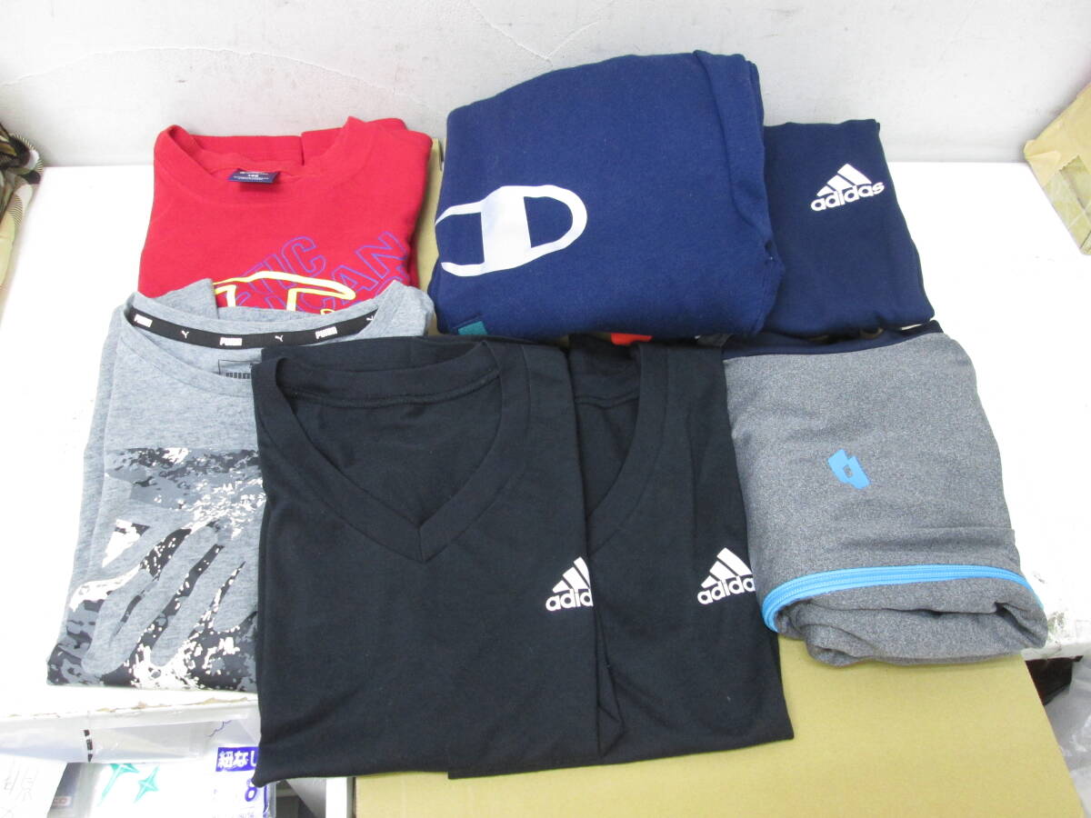 (12)☆スポーツブランド キッズ まとめて7点 サイズ150 Tシャツ4 パンツ2 ジャケット1 adidas PUMA Champion LOTTO