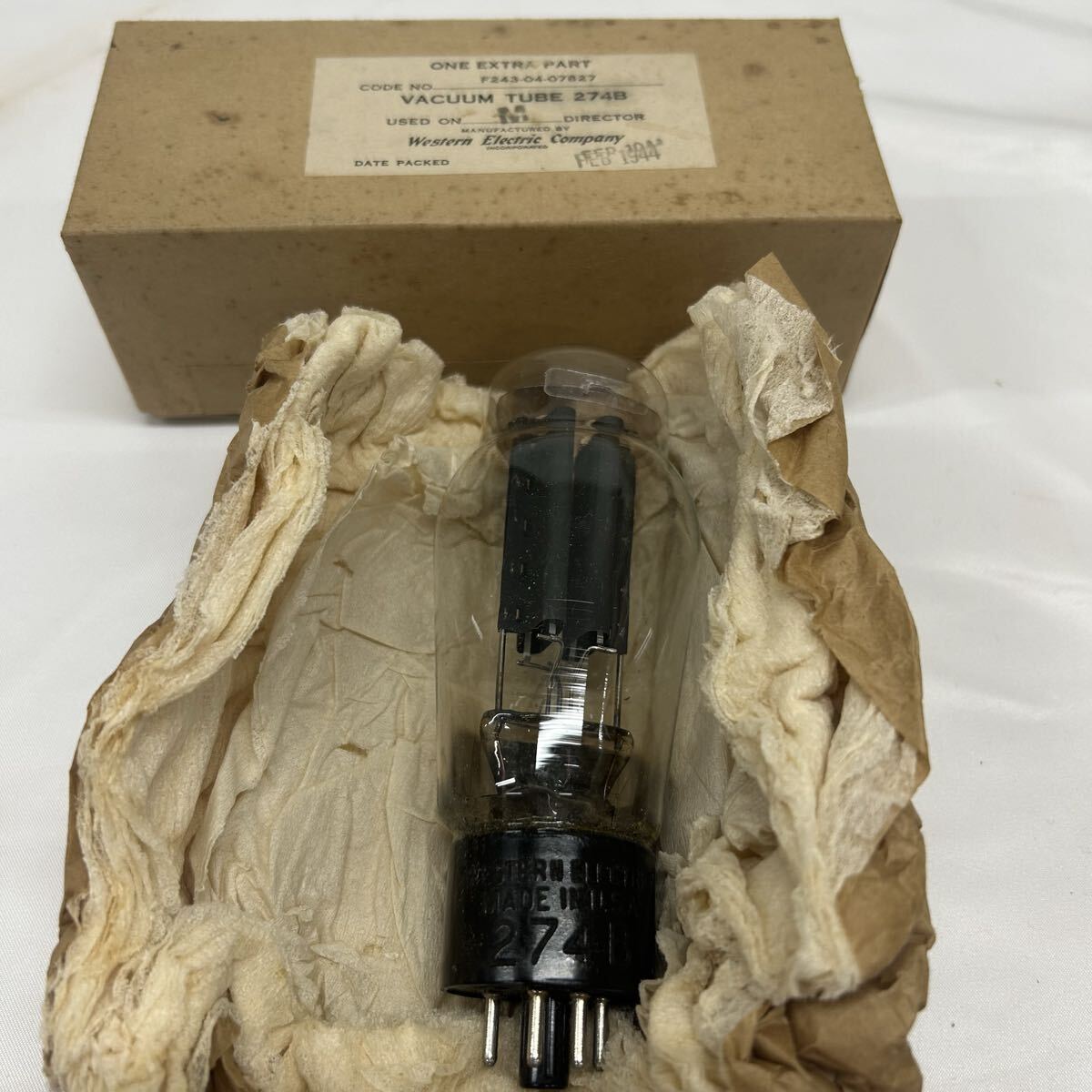 Western Electric 真空管　274B 刻印　真空管　レア　元箱付き　1本　ウエスタンエレクトリック