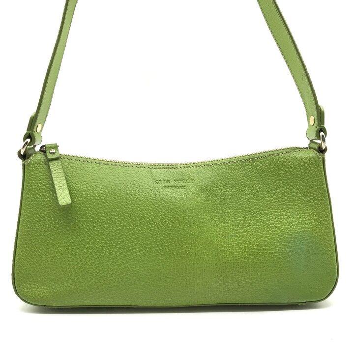 良品 Kate Spade ケイトスペード ハンド ショルダー バッグ 肩掛け レザー ライトグリーン レディース ブランド 鞄 かばん r1074