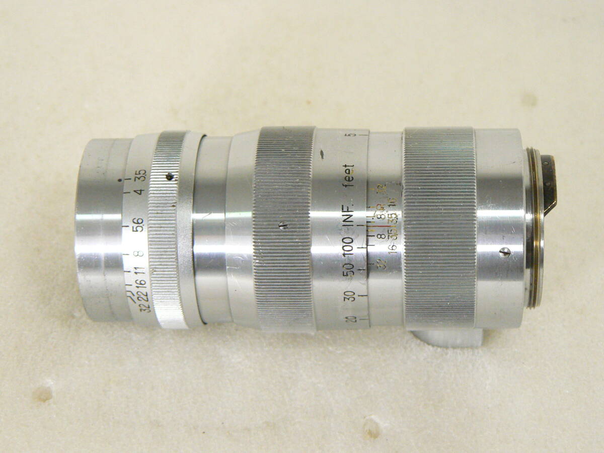 L39 ライカマウント Nippon Kogaku（NIKKOR-Q.C 13.5cm/3.5）feet表記 日本光学工業 動くジャンク E372