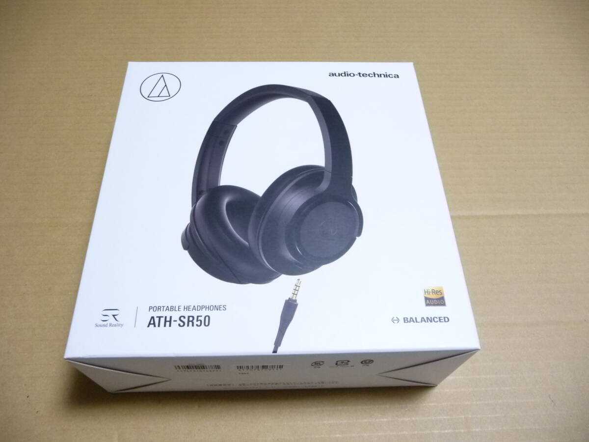 ◆新品 オーディオテクニカ audio-technica ポータブル有線ヘッドホン ATH-SR50 [軽量・スイーベル&折りたたみ機構/ハイレゾ音源] 保証付