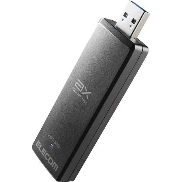 ◆新品未開封 エレコム 無線LANアダプタ Wi-Fi 6E 2402+2402+574Mbps USB3.0 対応 WDC-XE2402TU3-B [MU-MIMO/ビームフォーミングZ] 保証付
