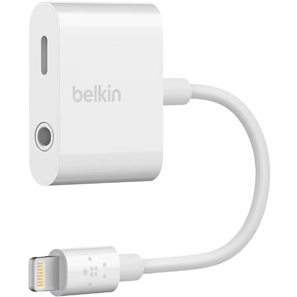 ◆新品未開封 Belkin ベルキン オーディオ+充電 【F8J212BTWHT】 [Audio＋Charge RockStar 3.5mm/iPad Air 2、iPhone 14・13・12等] 保証付