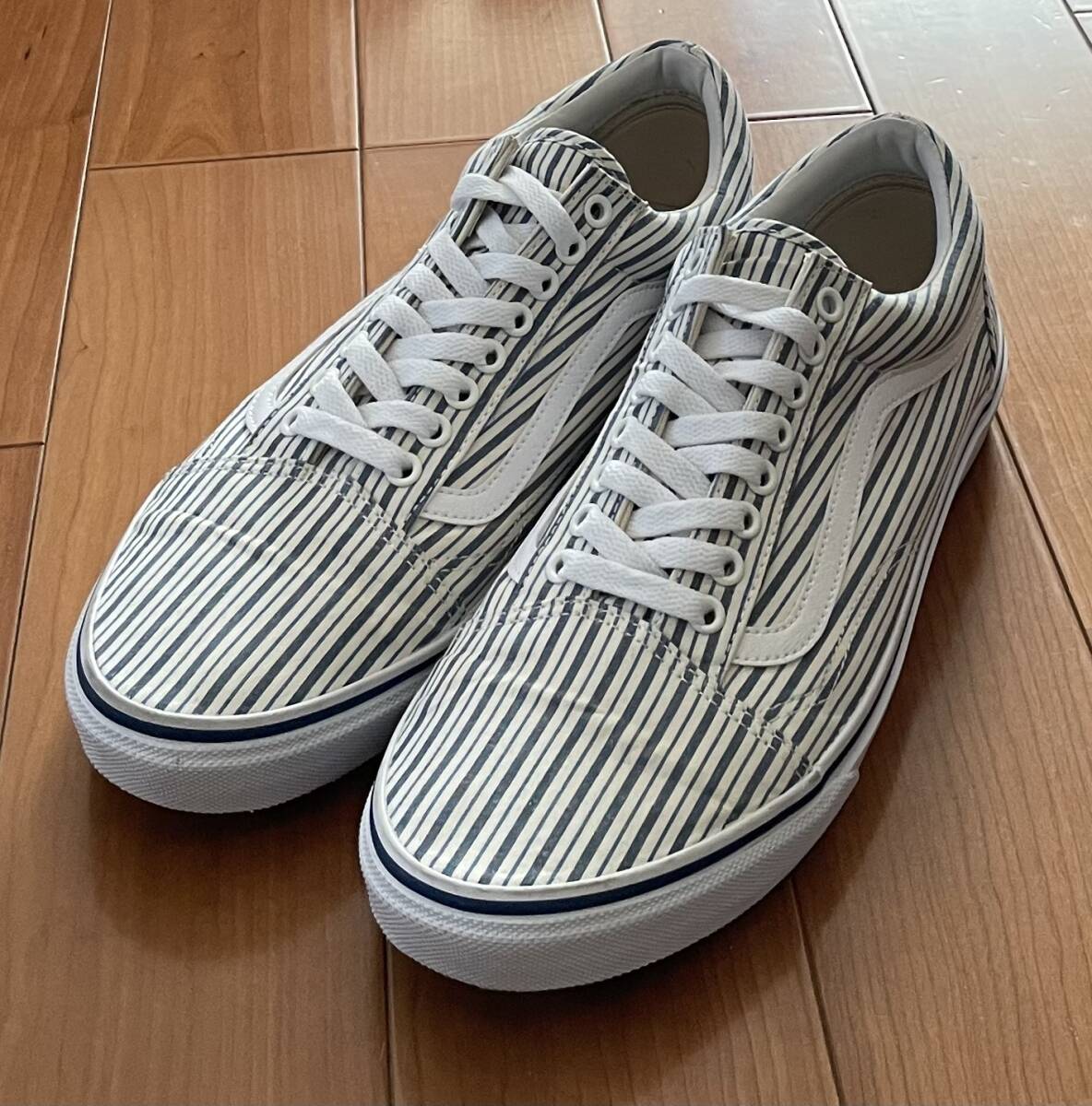 VANS バンズ OLD SKOOL オールドスクール ホワイト/ブルー ストライプ 30㎝ US12