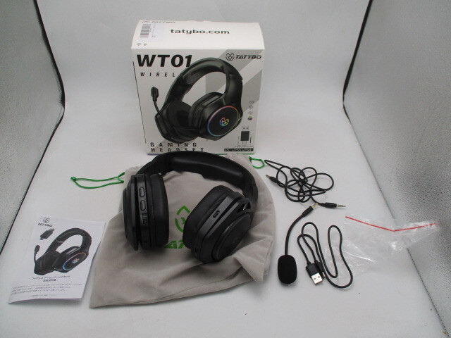 ★☆TATYBO　ワイヤレス　ゲーミングヘッドセット　WT01　ブラック☆★