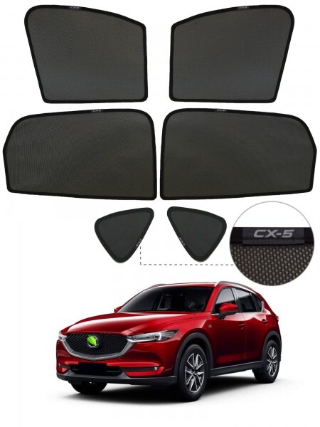 MAZDA マツダ 新型 CX-5 KF 前期 後期 メッシュ サンシェード 断熱 遮光 日除け 強力 マグネット式 全席6枚セット