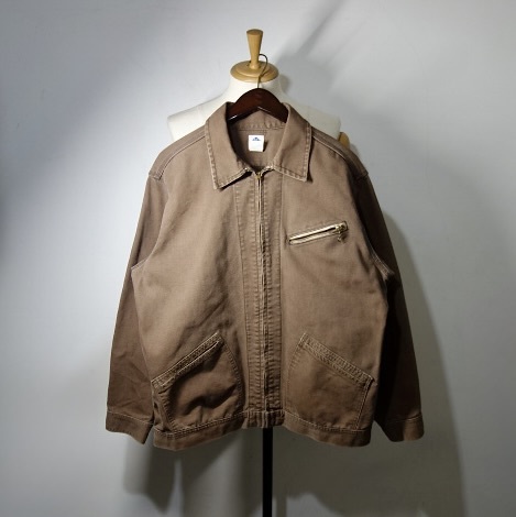 TK 良品 USA製 ポストオーバーオールズ POST OALLS ワークジャケット キャンバス ブラウン デトロイトジャケット L