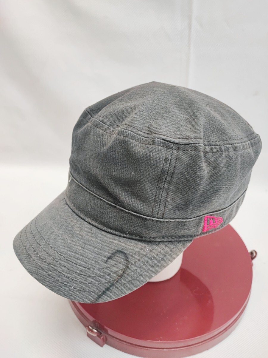 NEW ERA ワークキャップ 59.6cm 7 1/2 ブラック 帽子 ニューエラ コットン 黒 当時物 コレクション オールド (0127)