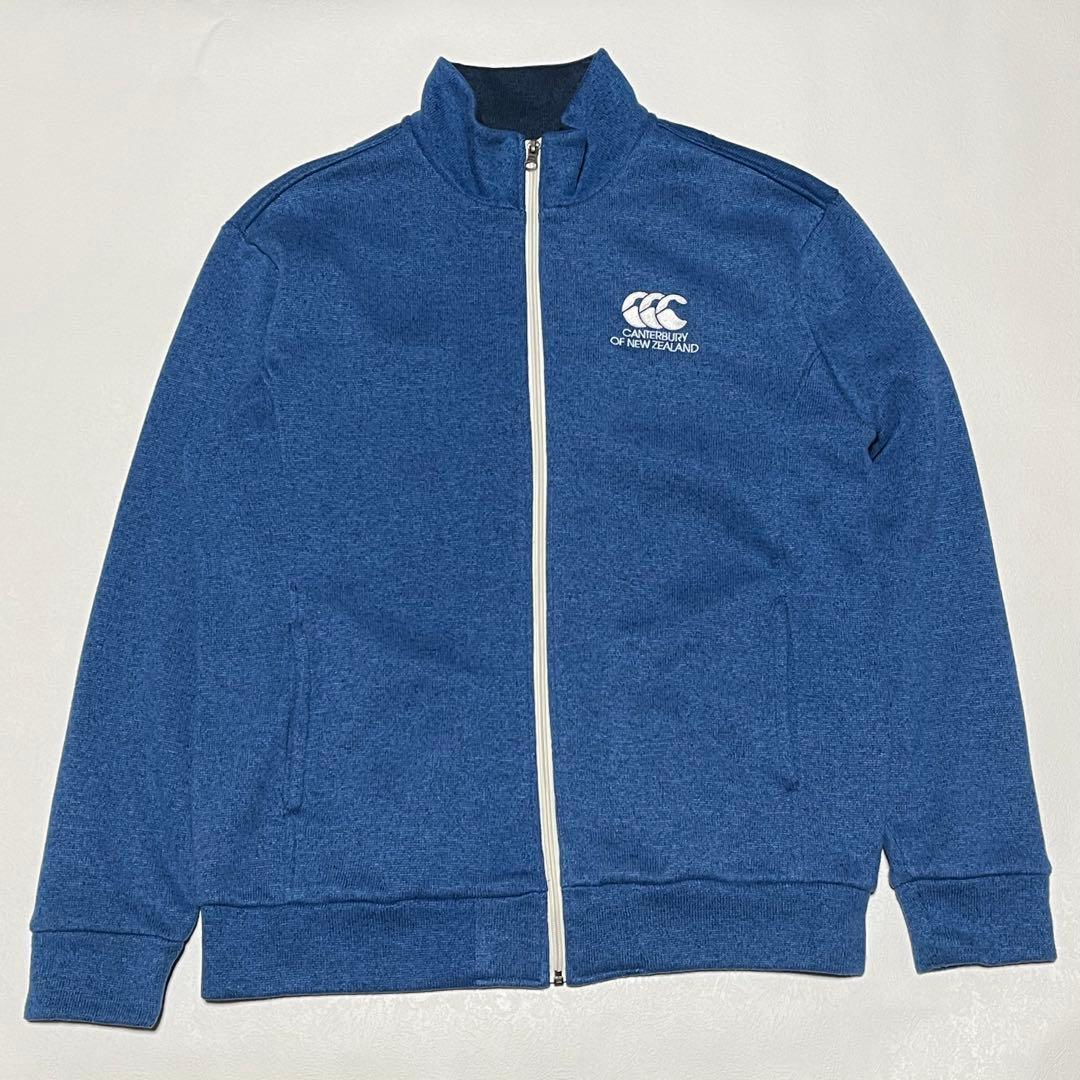 CANTERBURY フリースジャケット フルジップ 刺繍ロゴ カンタベリー 裏起毛 大きいサイズ XL ワンポイント ニット セーター RN125