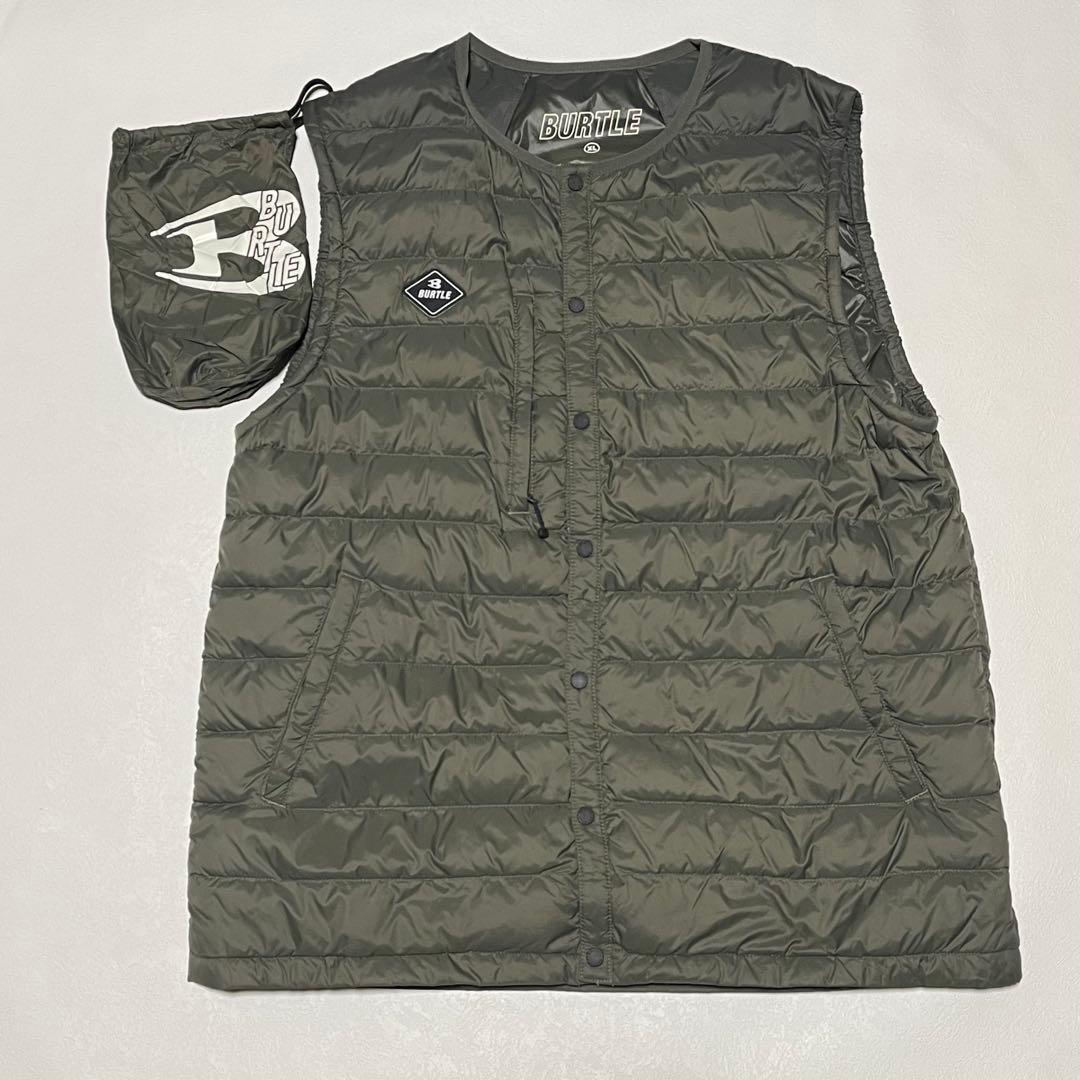 BURTLE ダウンベスト ワンポイント ワッペン ワンポイント XL バートル　作業服 仕事着 THERMOCRAFT サーモクラフト 大きいサイズ RN355