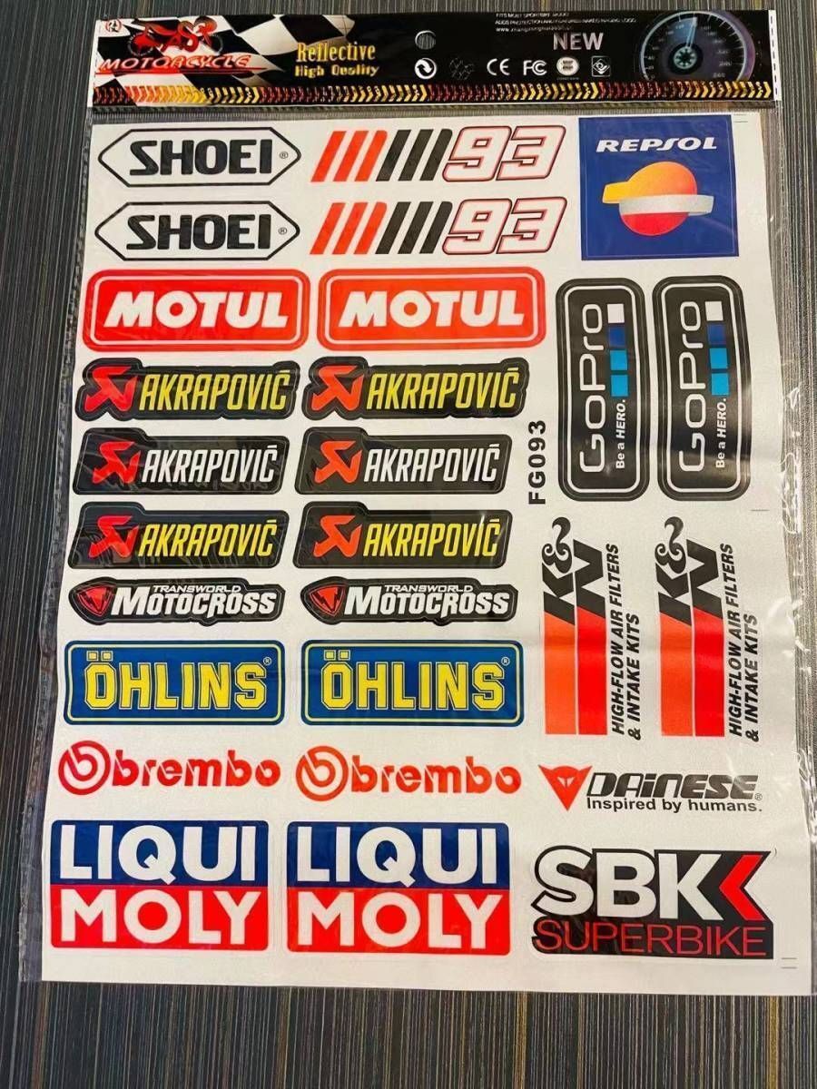 ★アウトレットセール★新品 MotoGP RACING 93 マルク・マルケス レーシング ステッカー 30 cm シール デカール シート アクセサリー