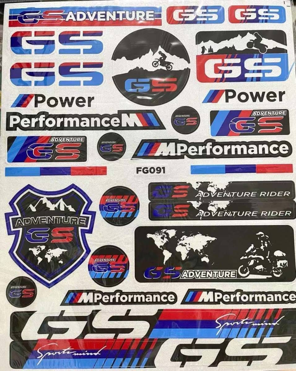 ★アウトレットセール★新品 MotoGP RACING ステッカー 30 x 24 cm 反射 BMW Motorrad GS シール デカール シート オートバイ