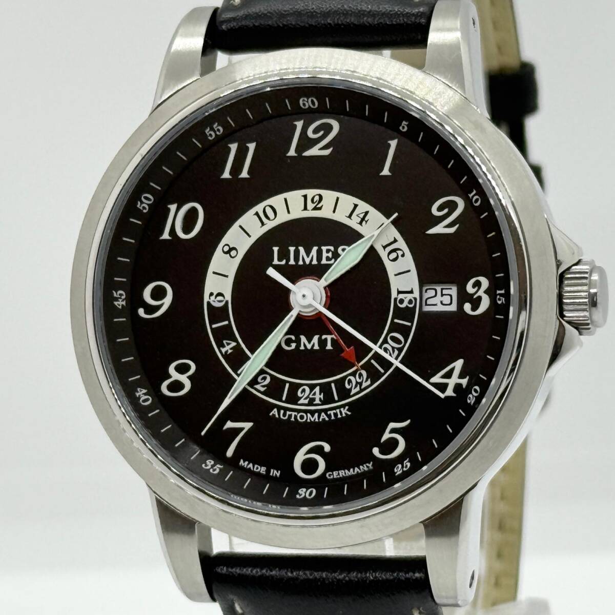 LIMES リメス GMT ブラック AT メンズ 腕時計