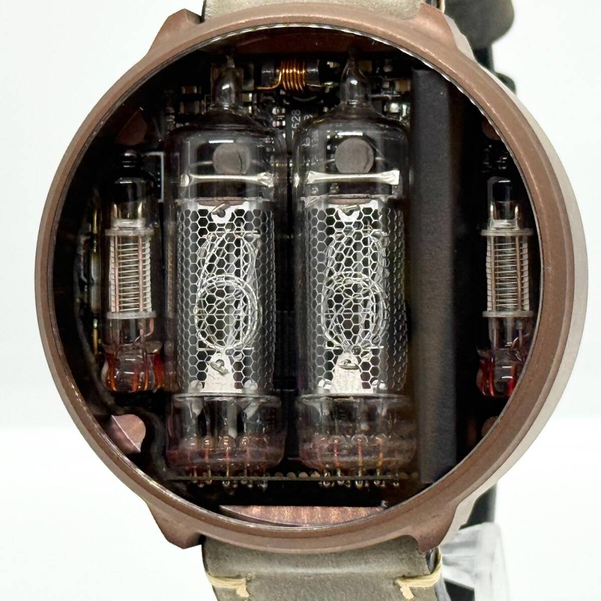 NIWA Nixie watch V 2.0 -Bronze steel case ニキシー管 クリア メンズ 希少 ヴィンテージ レトロ アンティーク 腕時計