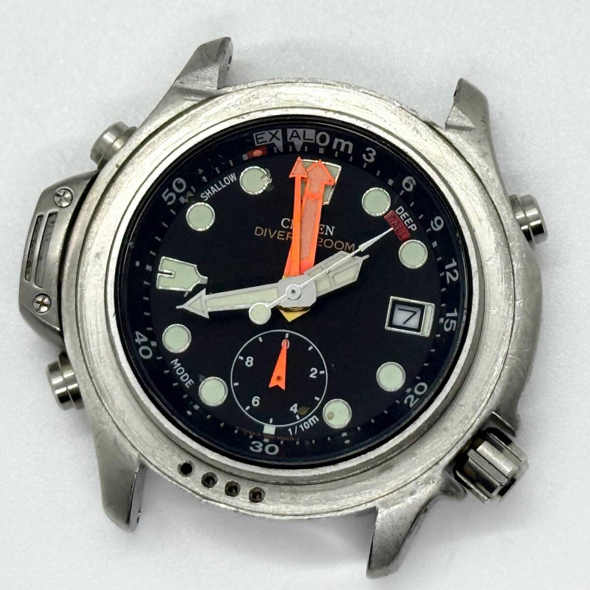 CITIZEN シチズン ダイバーズ プロマスター 5810-F80006 ブラック QZ メンズ デプスメーター ヴィンテージ 希少 現状品 腕時計