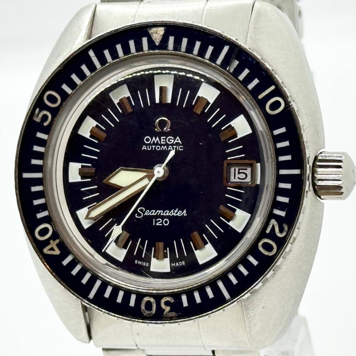 OMEGA オメガ シーマスター 166.073 ブラック AT メンズ 腕時計