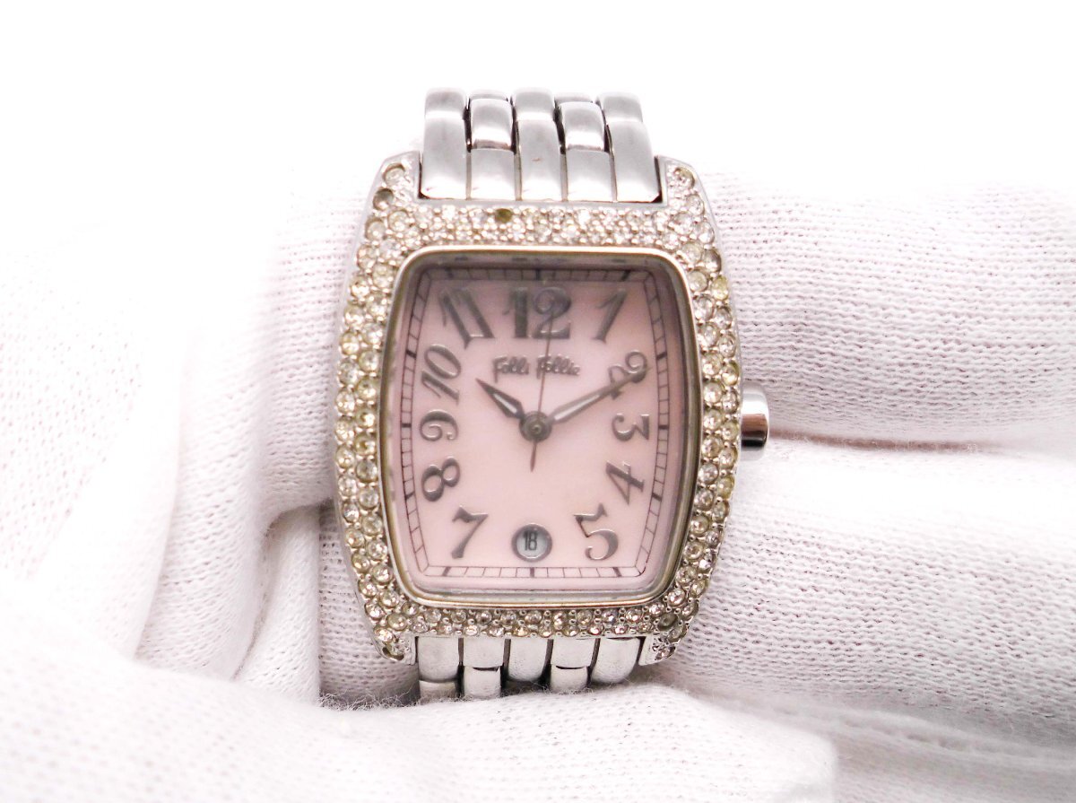 □Folli Follie フォリフォリ レディース 腕時計 WF5T081BZP クオーツ 【動作品】□/F