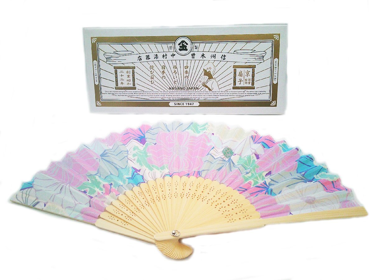 ★信州木曽 中村漆器店 京 図案絵師 扇子 センス 工芸品★/Ｈ