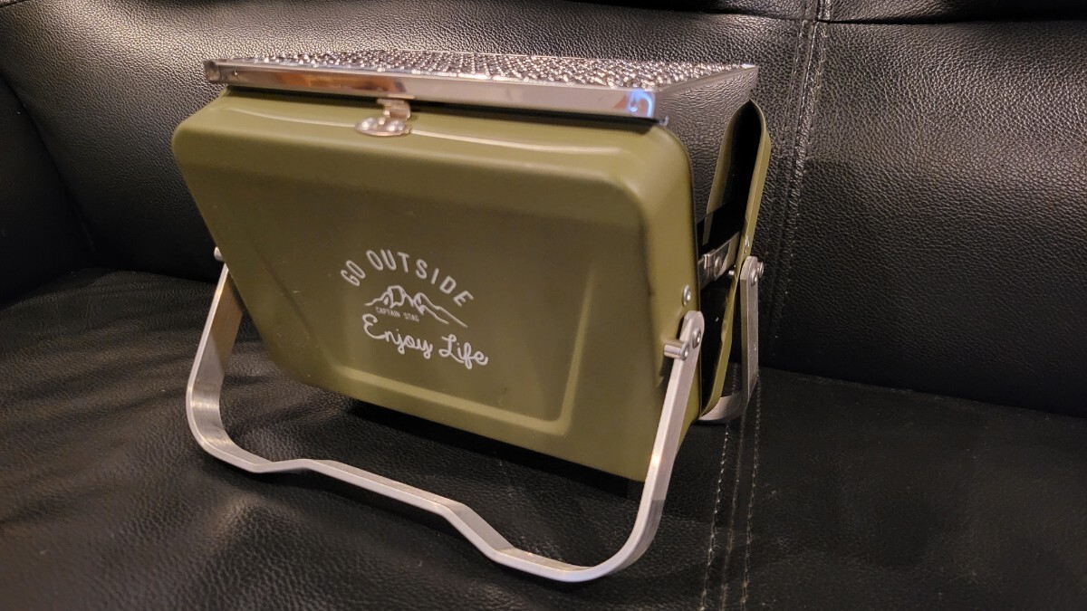 キャプテンスタッグ モンテ V型 卓上グリル B6型 キャンプ 焚き火台 バーベキューコンロ ソロツーリング アウトドア ソロキャンプ H