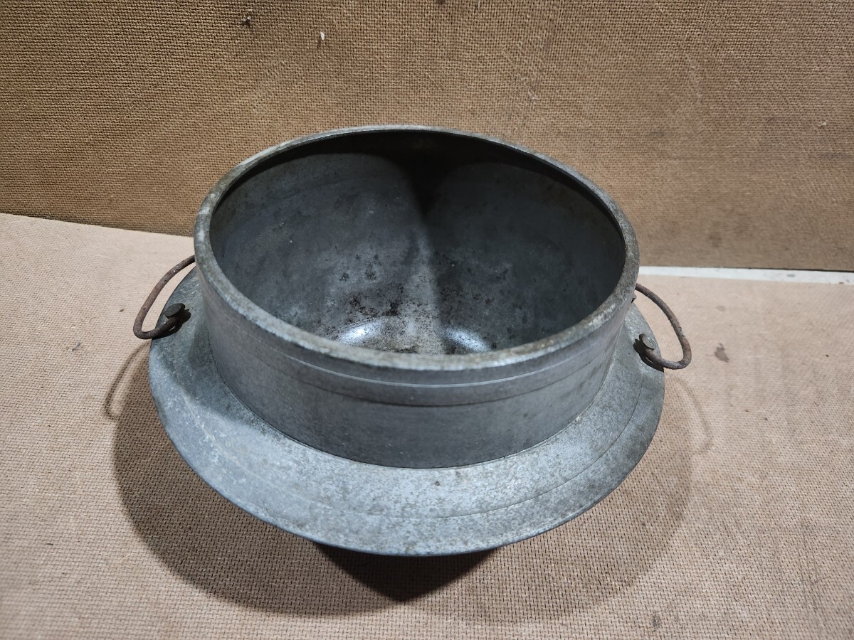 羽釜 かまど アルミ製 古民具 金属工芸 古道具 調理器具 炊飯器 アンティーク 昭和レトロ